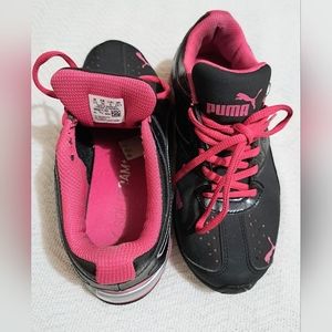 Black and Pink Puma Women Shoes